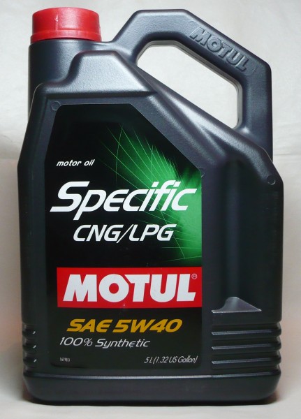 Основное фото MOTUL SPECIFIC CNG/LPG SAE 5W40 (5L)