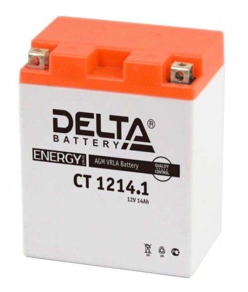 Основное фото Аккумулятор Delta CT 1214.1 YB14-BS (130 х 87 х 160)