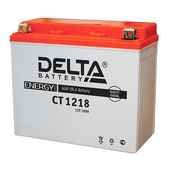 Основное фото Аккумулятор Delta CT 1218 YTX20-BS (175 х 87 х 155) (плюс слева)