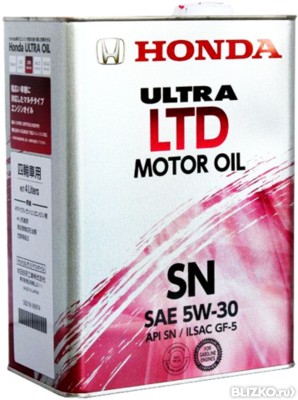 Основное фото HONDA Motor Oil ULTRA LTD SN 5W-30 (4L)