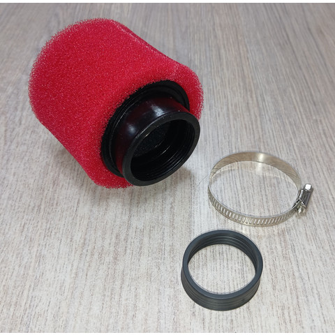 Дополнительное фото товара Фильтр воздушный нул. сопротивления d-42 - 51 мм для питбайка прямой (черный)