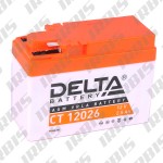 Аккумулятор для мотоцикла 12 вольт. DELTA CT 12026 4A-BS 2,5ah Honda (114 х 48 х 86)
