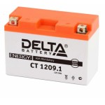 Аккумулятор для мотоцикла 12 вольт. DELTA CT 1209.1 YT9B-BS (151х71х107)