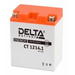 Аккумулятор для мотоцикла 12 вольт. DELTA CT 1214.1 YB14-BS (130 х 87 х 160)