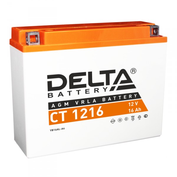 Основное фото Аккумулятор Delta CT 1216 YB16AL-A2 (205 х 70 х 163)
