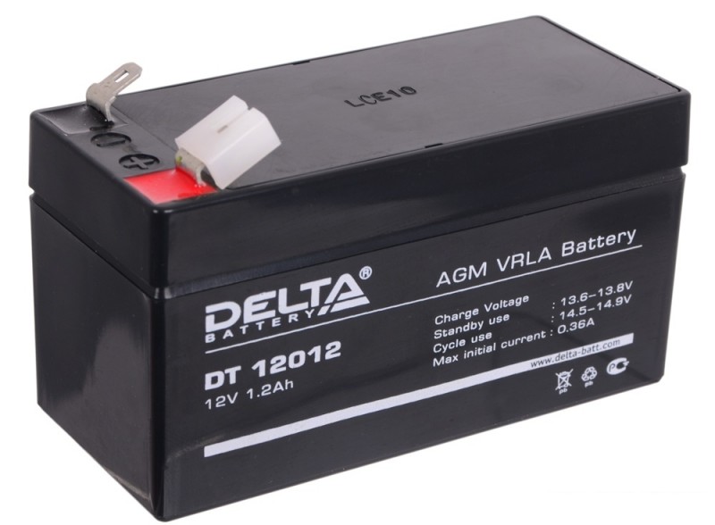 Основное фото Аккумулятор Delta DT 12012 гелевый 12v 1,2ah (97 x 43 x 53)