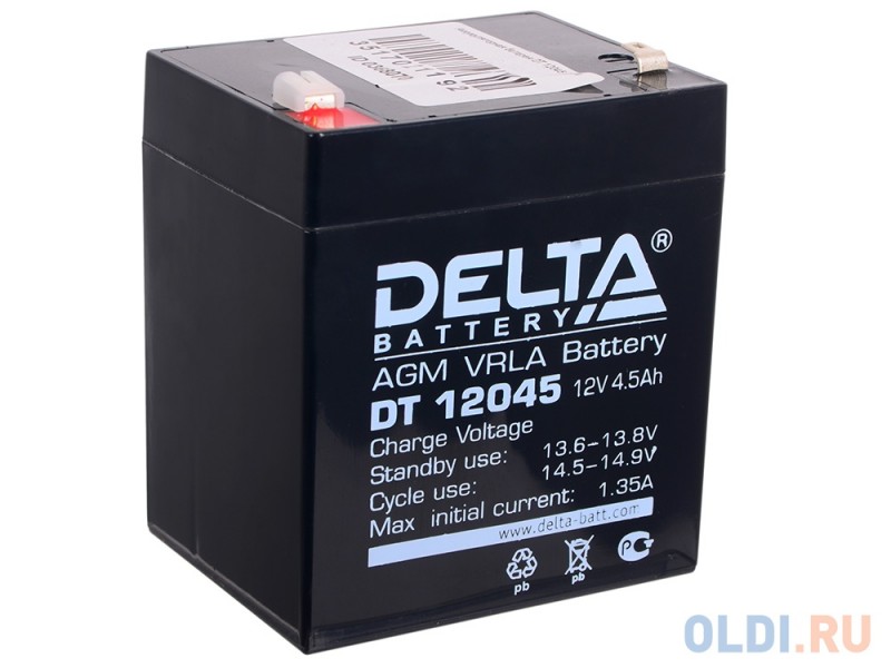 Основное фото Аккумулятор Delta DT 12045 гелевый 12v 4,5ah для ИБП (90 x 70 x 101)