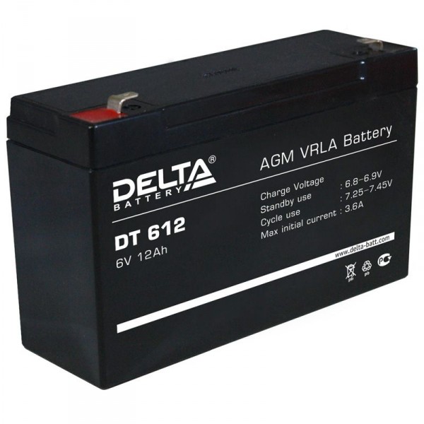 Основное фото Аккумулятор Delta DT 612 гелевый 6v 10ah (151 x 50 x 100)