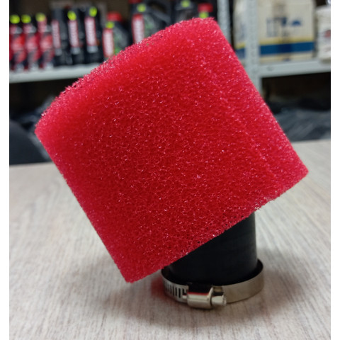 Дополнительное фото товара Фильтр воздушный нул. сопротивления D35 45° (поролон, цвет красный)