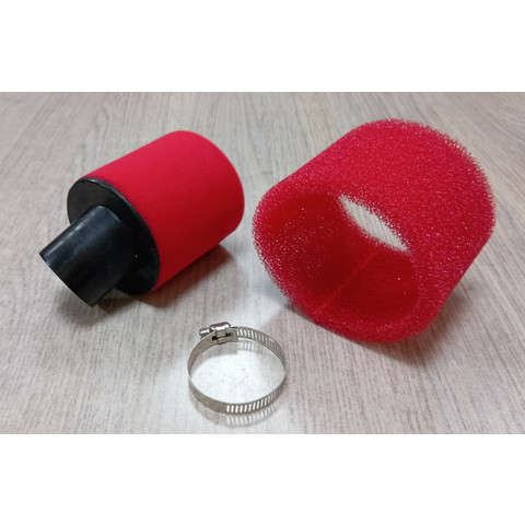Дополнительное фото товара Фильтр воздушный нул. сопротивления D35 45° (поролон, цвет красный)