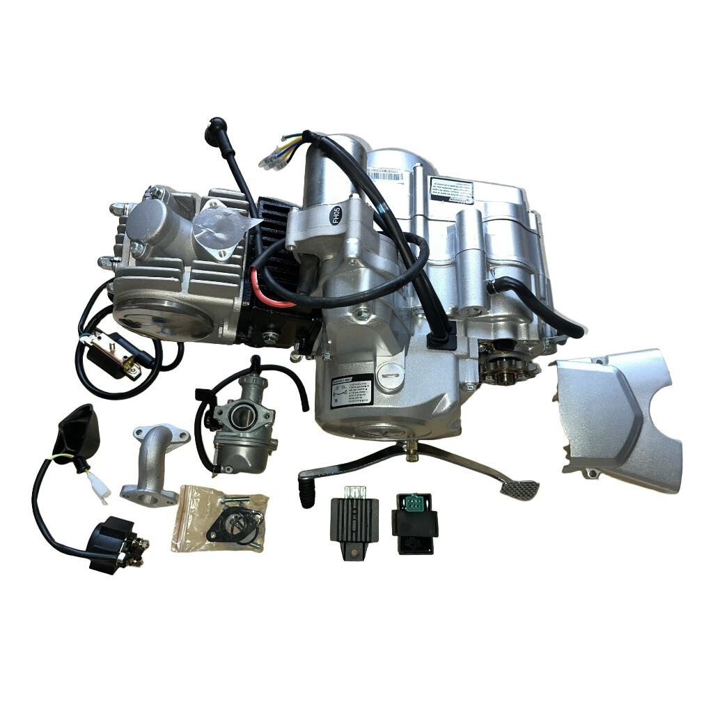 Основное Фото товара Двигатель 125сс 4т 152FMI ATV, механика, передачи 3 вперед и 1 назад, стартер сверху компл