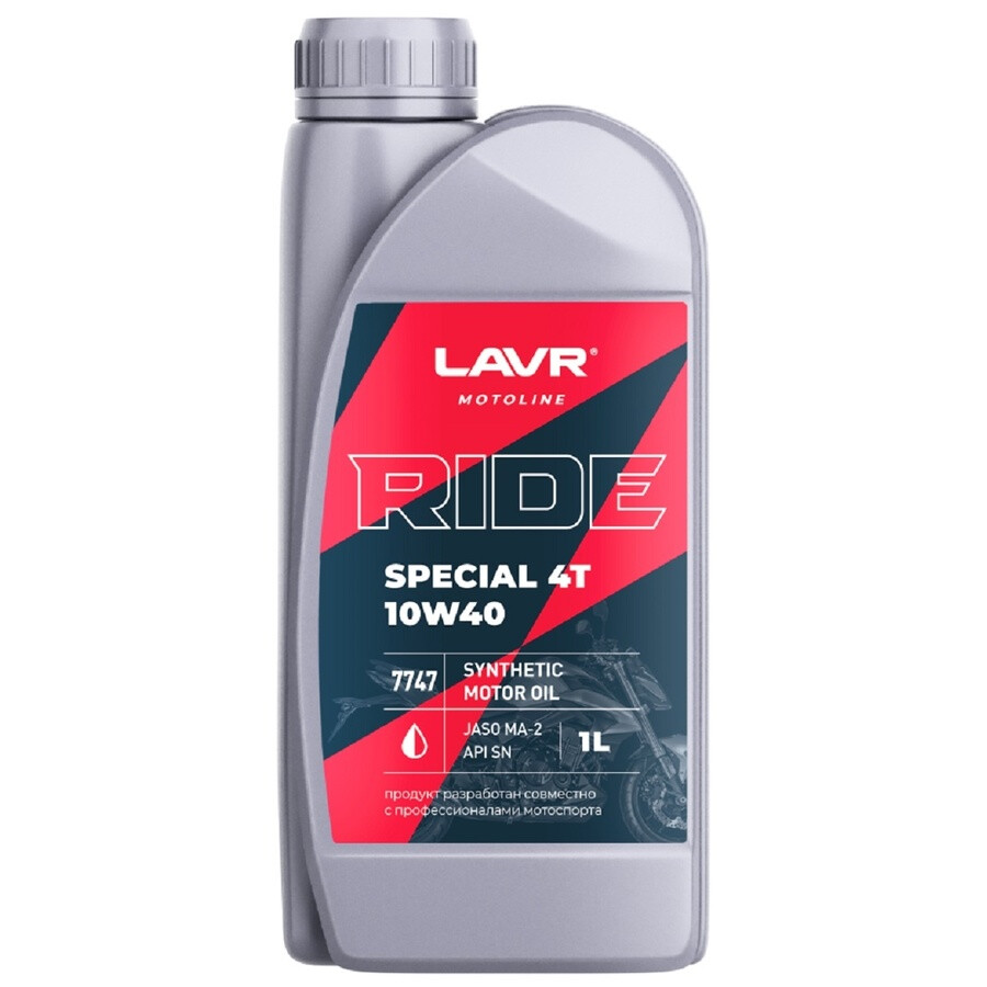 Основное Фото товара LAVR MOTO RIDE SPECIAL 4T 10W-40 SN (1л)