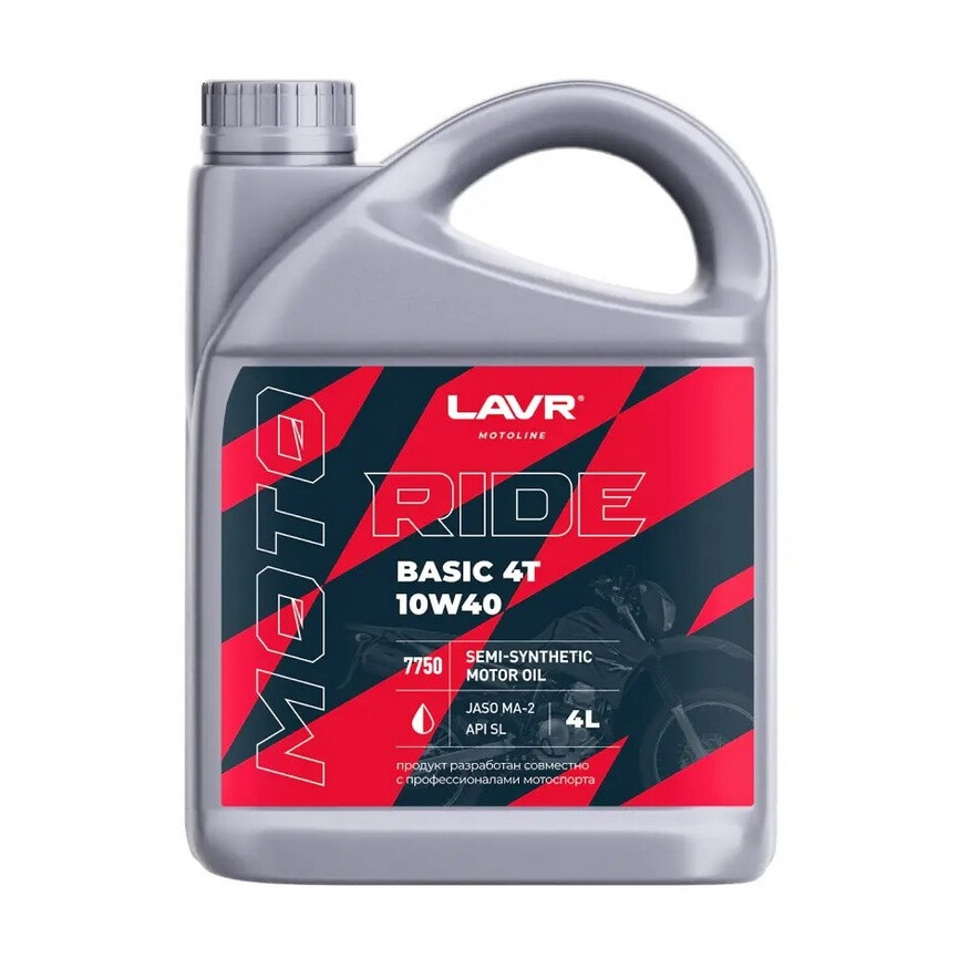 Основное Фото товара LAVR MOTO RIDE BASIC 4T 10W-40 SL (4л)