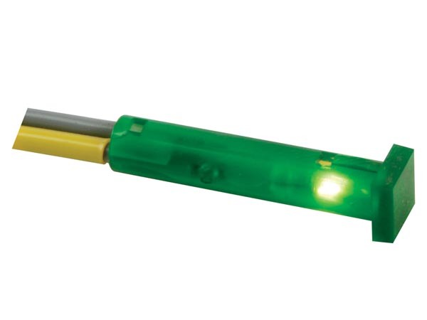 Основное Фото товара Лампа контрольная квадратная зеленая