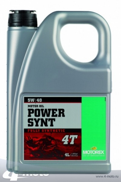 Основное фото MOTOREX масло моторное Power Synt 4T 5w40 4L синтетика