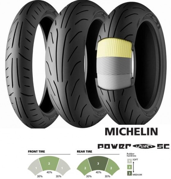 Основное фото Покрышка Michelin 14" 120/80-14 POWER PURE SC (58S) TL