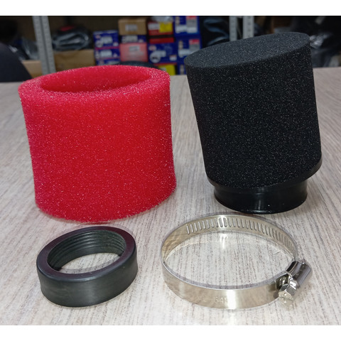 Дополнительное фото товара Фильтр воздушный нул. сопротивления d-38 - 51 мм для питбайка прямой (красный)