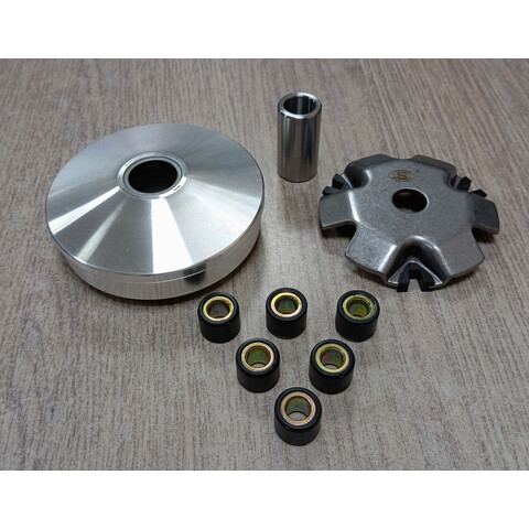 Дополнительное фото товара Вариатор передний Honda Dio 4т, AF 61, AF 62, AF 68 (в сборе + ролики + втулка) SEE