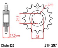 Основное фото Звезда передняя (ведущая) JT SPROCKETS JTF 297 15