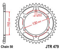 Основное фото Звезда задняя (ведомая) JT SPROCKETS JTR 479 38